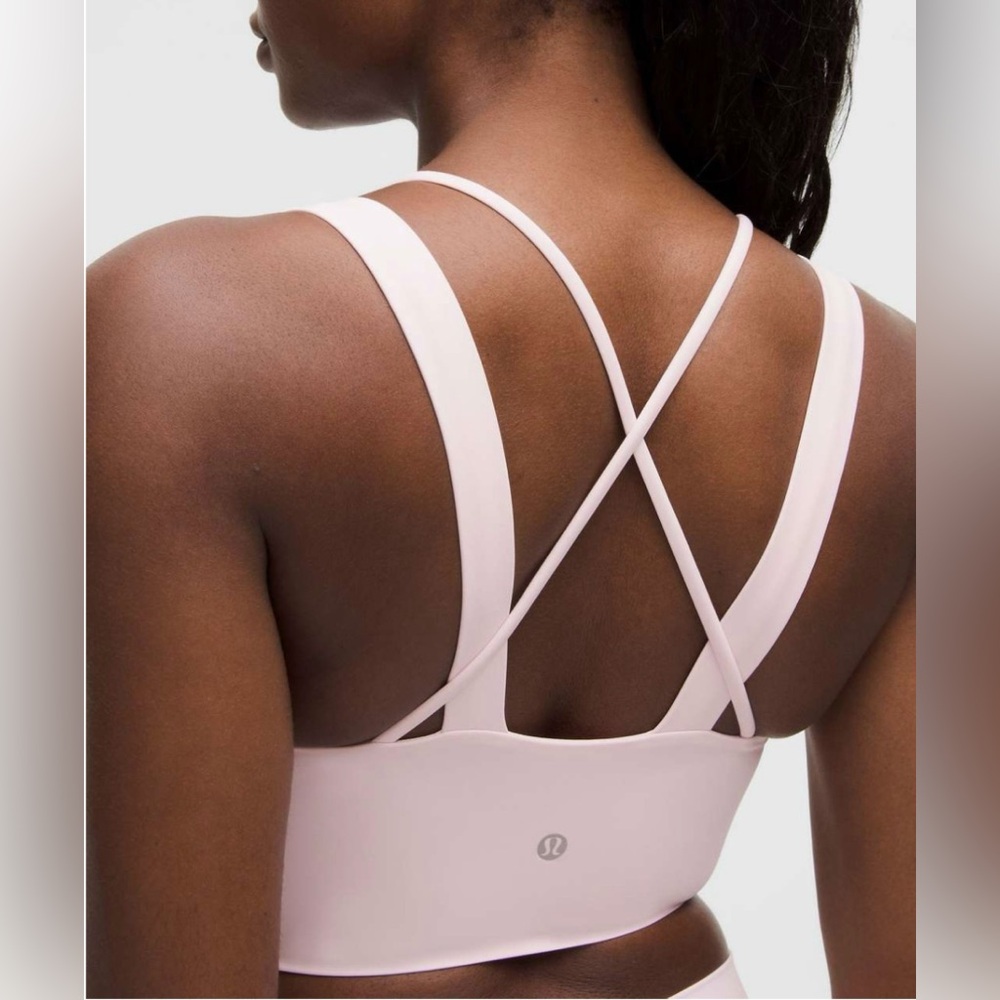 LULULEMON - Like a Cloud Longline Bra D/DD *Ribbed in Blissful Pink.  Size 10 - Picture 5 of 7